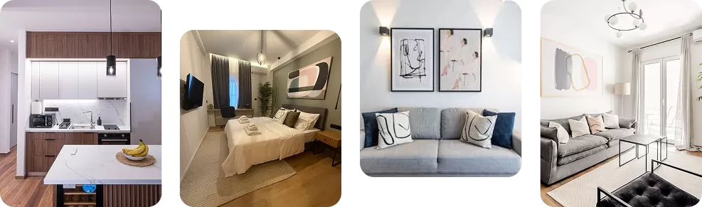 Apartments of our clients that are listed on AIRBNB.
